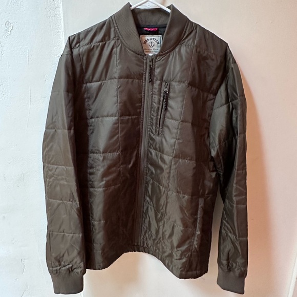 Iron & Resin Men’s quilted bomber jacket military green L - Picture 2 of 6